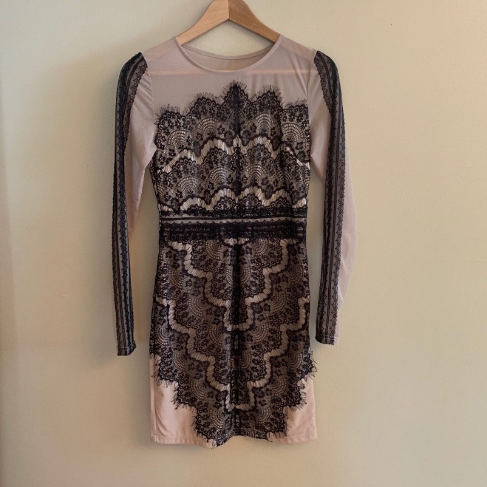 black lace dress